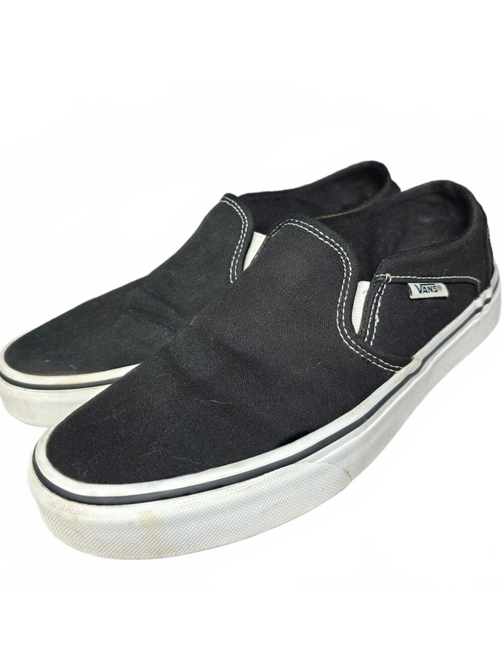 Wmn's 8 Vans Classic Black Slip-on Sneakers